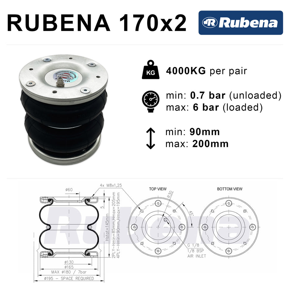 Rubena 170/2 Air Suspension Air Bag