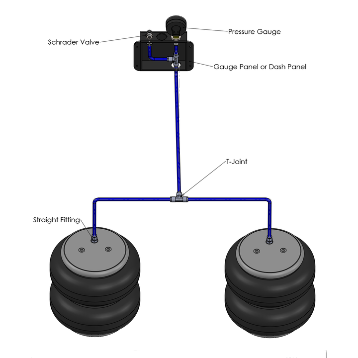 Basic Air Suspension Kit for Mercedes Sprinter 1995 - 2005 RWD (4000KG Airbags)