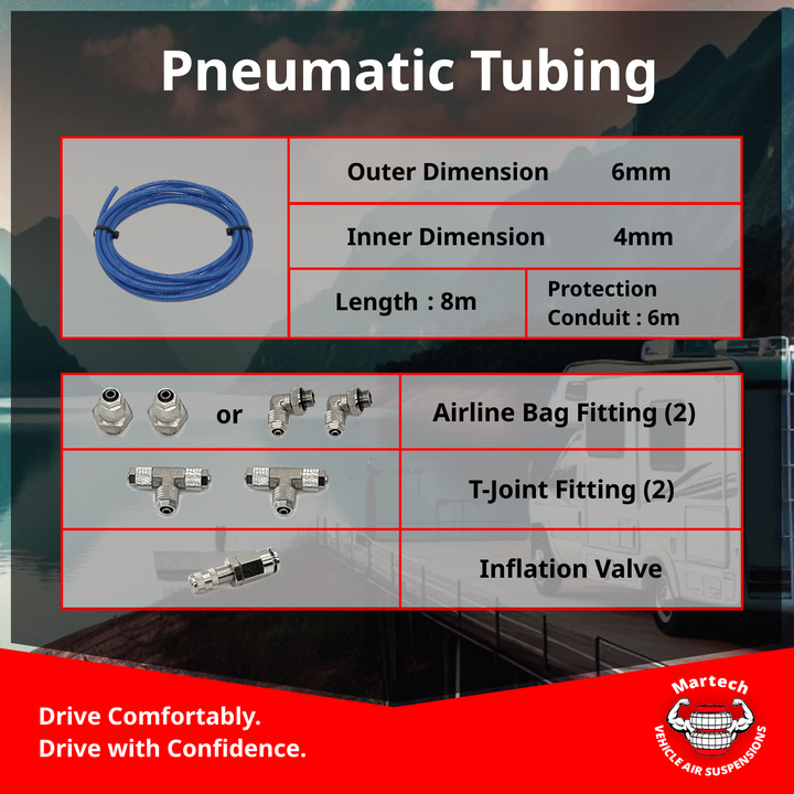 Basic Air Suspension Kit for MAN TGE Double Wheels 2017 onwards (4000KG Rubena)