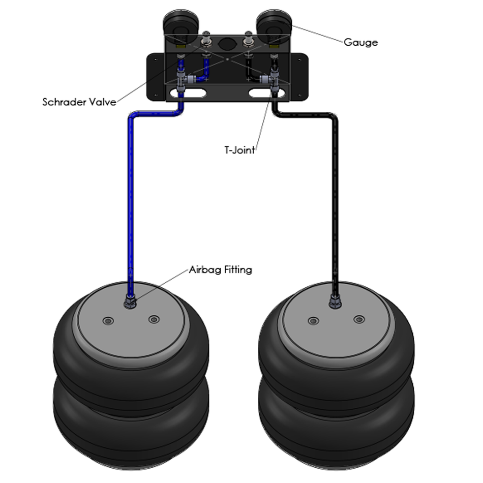 Independent Air Suspension Kit for Mercedes Sprinter 1995 - 2005 RWD (4000KG Airbags)