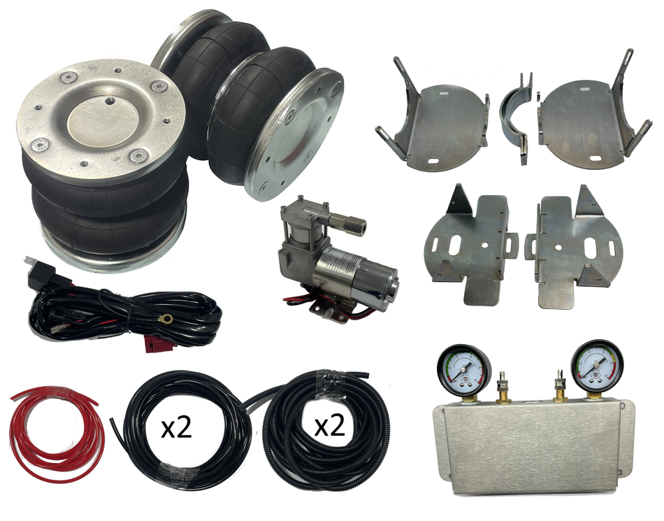 Twin Gauge Air Suspension Kit for Ford Transit RWD Single rear wheel from 2014-2019