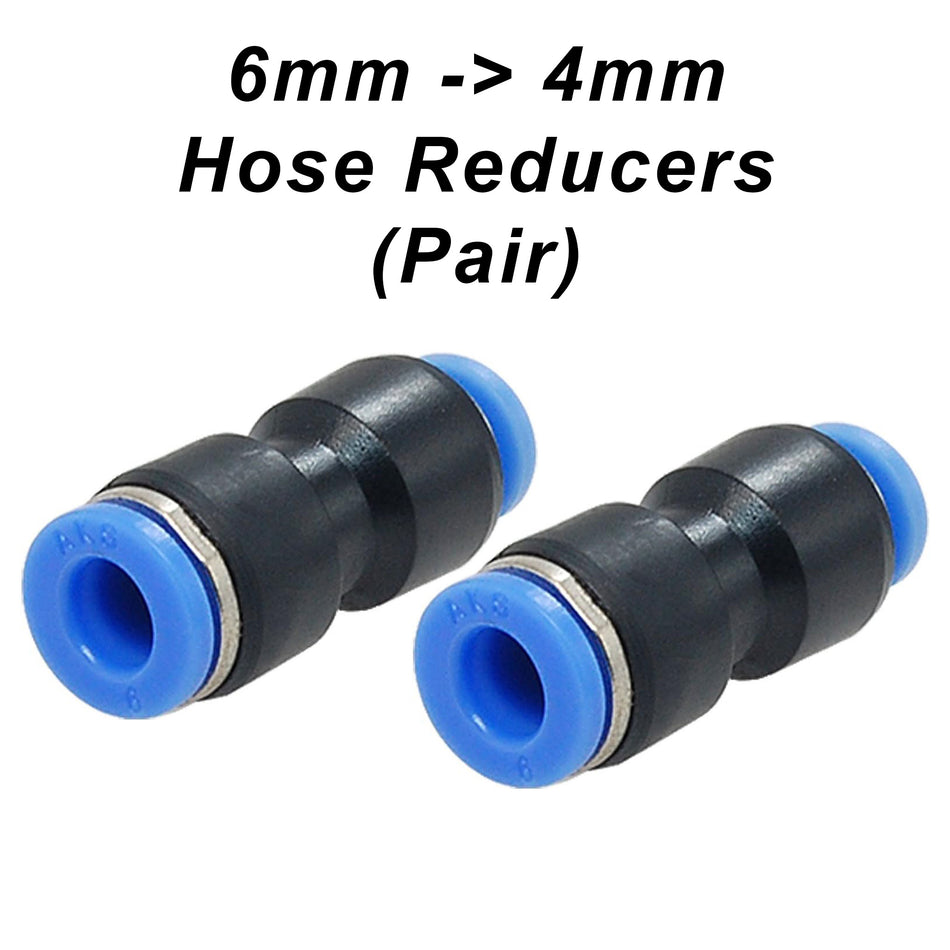 4mm to 6mm Push Adapter Pneumatic Connection Fitting Pair (Dunlop/VB/Firestone/MAD to Martech)