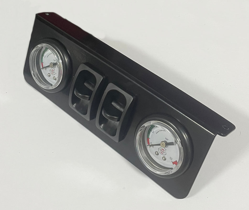 Universal Air Suspension Twin Gauge Bracket with Up-Down Switches