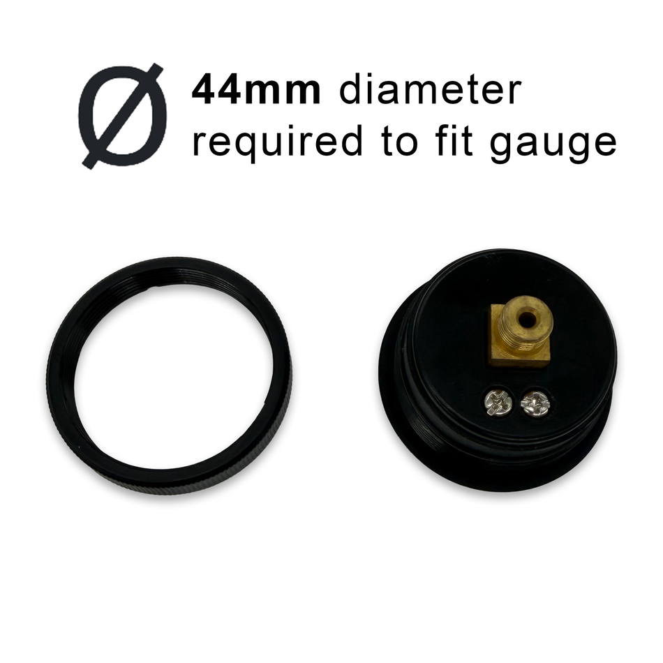 Martech Air Suspension Air Pressure Panel Mount Larger Gauge 10 bar