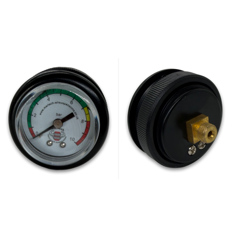 Martech Air Suspension Air Pressure Panel Mount Larger Gauge 10 bar