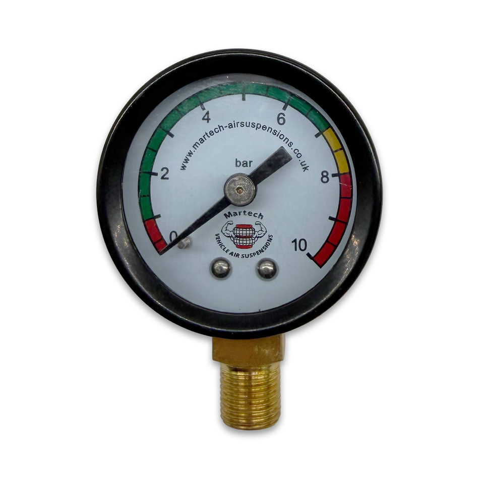 Martech Air Suspension Air Pressure Gauge 10 bar