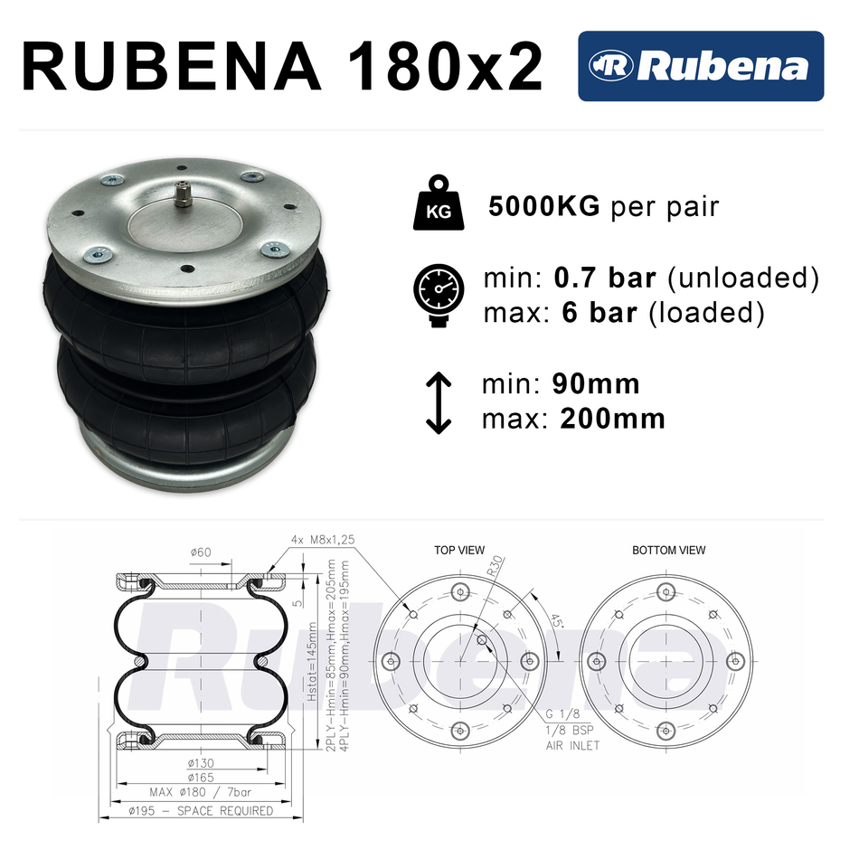Rubena 180/2 Air Suspension Air Bag