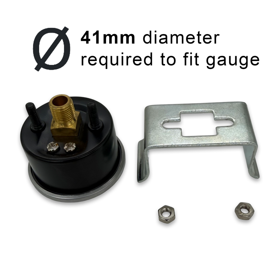 Martech Air Suspension Air Pressure Panel Mount Gauge 10 bar